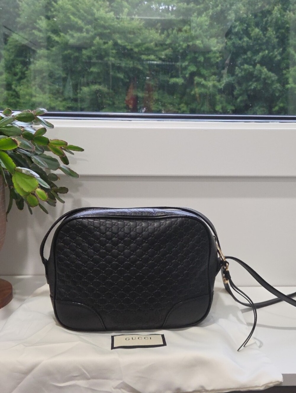 Gucci Black Quilted Leather Camera Crossbody Bag
